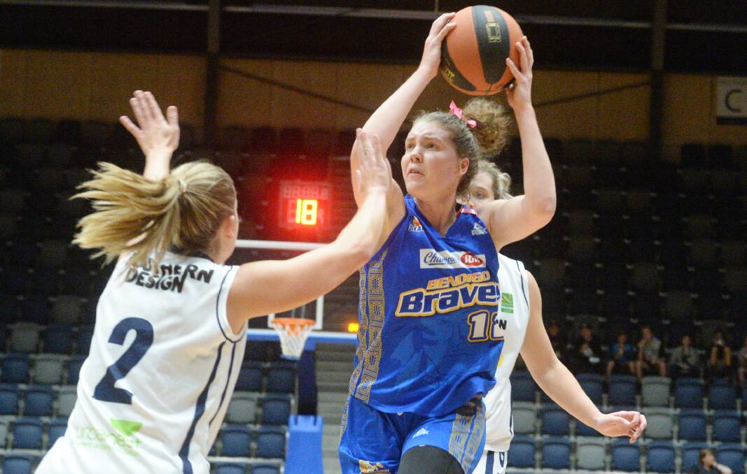 Nadeen Payne is in the midst of a dominant SEABL season with Bendigo Braves. Picture: DARREN HOWE