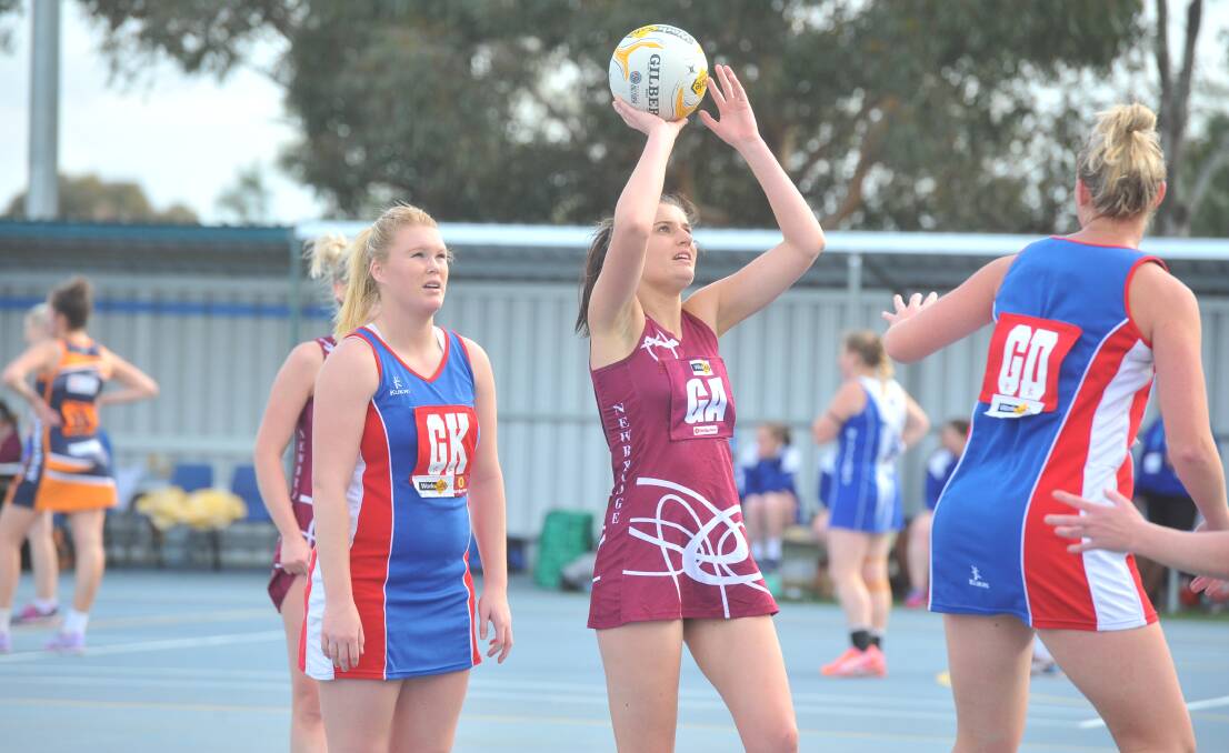STRONG: Newbridge captain Jane Reid proved difficult to stop on a big day for the Maroons at Mitiamo. Picture: ADAM BOURKE