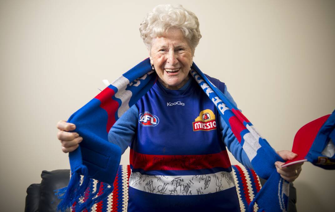 Betty Ready is hopeful of a Western Bulldogs win against the Swans. Picture: DARREN HOWE