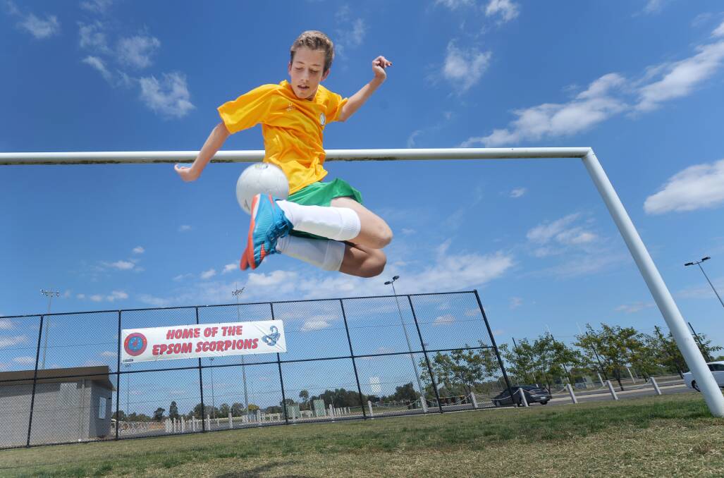 AUSTRALIA REPRESENTATIVE: Bendigo youngster Lewis Dunne is jumping for joy at the chance to represent Australia in Futsal overseas. Picture: DARREN HOWE