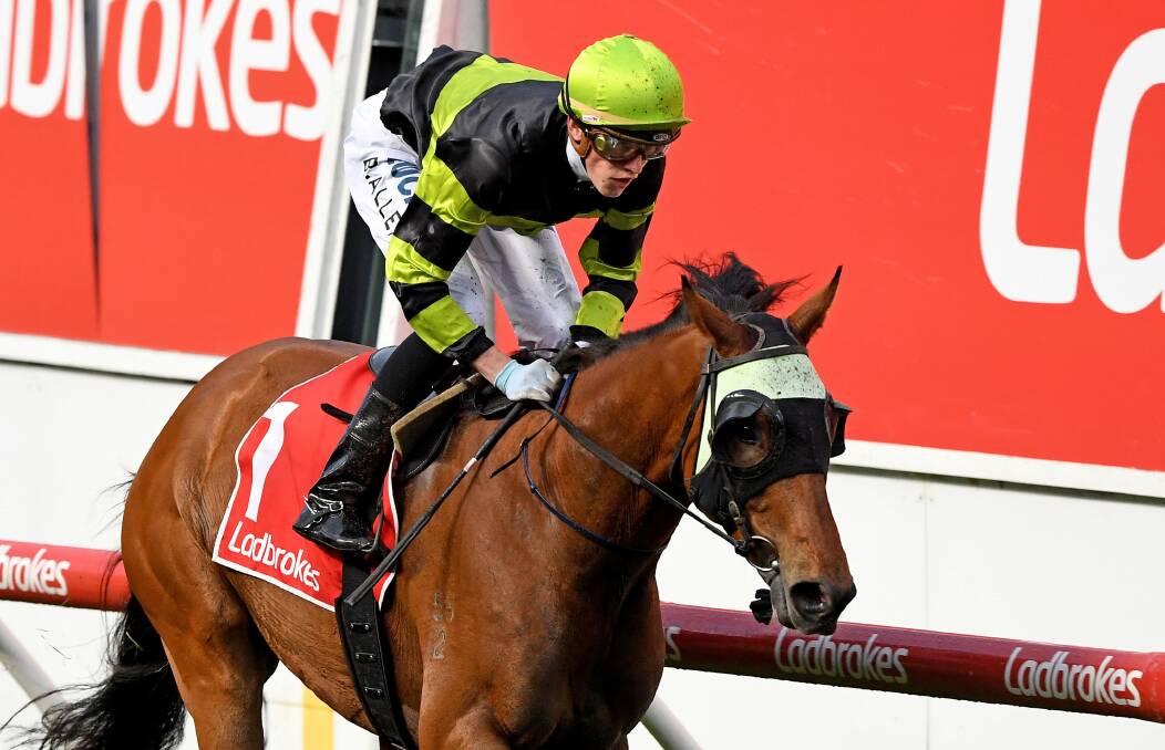 EYEING THREE STRAIGHT: Ben Allen partners the Anne Yates-trained Weave to victory at Moonee Valley on December 1.  Picture: AAP IMAGE/JOE CASTRO