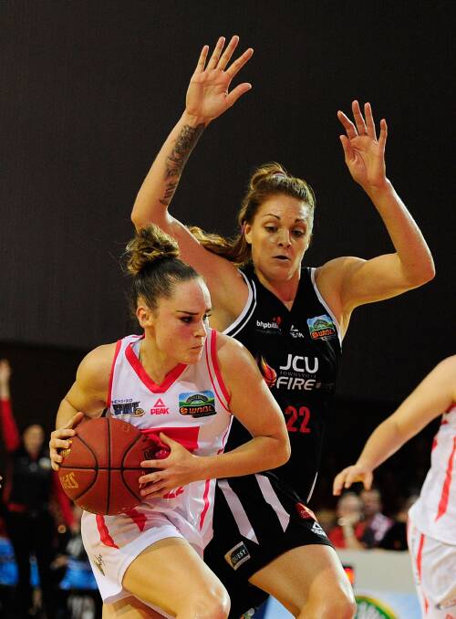 Bendigo Spirit guard Kelly Wilson in action during the 2014-15 WNBL grand final series in Townsville. Picture: FAIRFAX