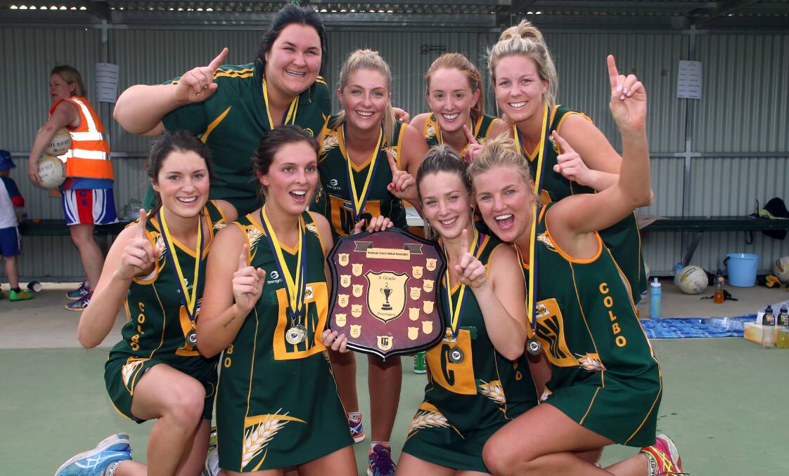 BACK ON TOP: Colbinabbin players celebrate their A-grade grand final victory on Saturday. Picture: GLENN DANIELS