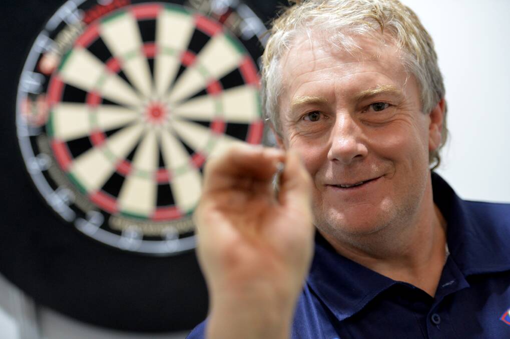Justin Thompson has won the Darts Victoria Masters singles crown. Picture: DARREN HOWE