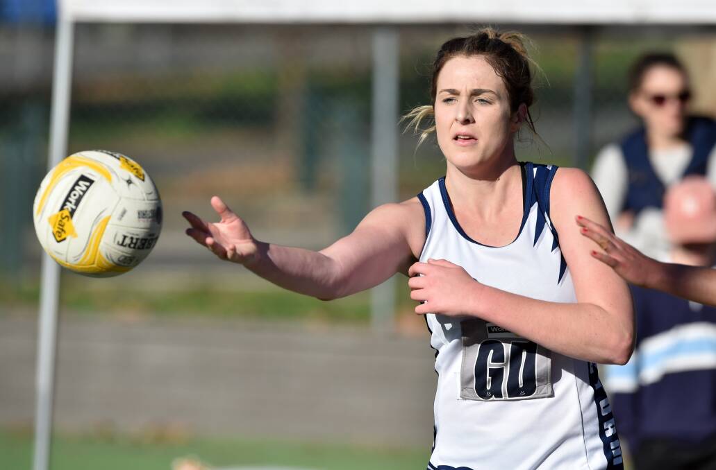 BIG MOVE: Claudia Powell, in action for BFNL club Strathfieldsaye, has made the switch to Bridgewater and will coach the A-grade team.