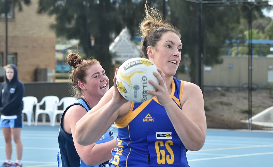 Golden Square sharpshooter Gabe Richards will be key in the shooting circle for the BFNL this weekend, alongside Kyneton's Michelle Fletcher and Kanagroo Flat's Ruby Barkmeyer.