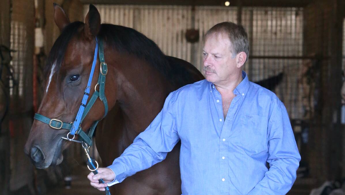 HIGH HOPES: Bendigo trainer danny Curran with stable star The Big Dance. Picture: GLENN DANIELS