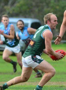 Ben Lavars in action for Geelong Amateurs, where he played in four Bellarine league flags.