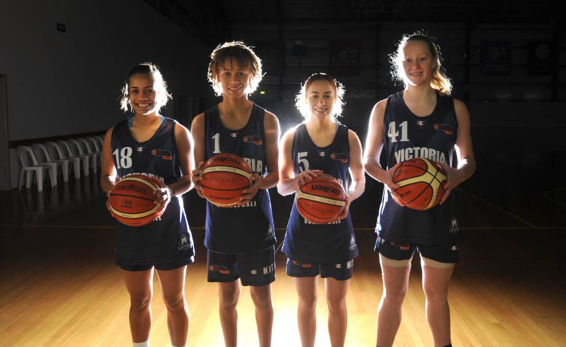 Victoria Country's Olivia Noter, Dyson Daniels, Meg McCarthy and Piper Dunlop. Picture: NONI HYETT