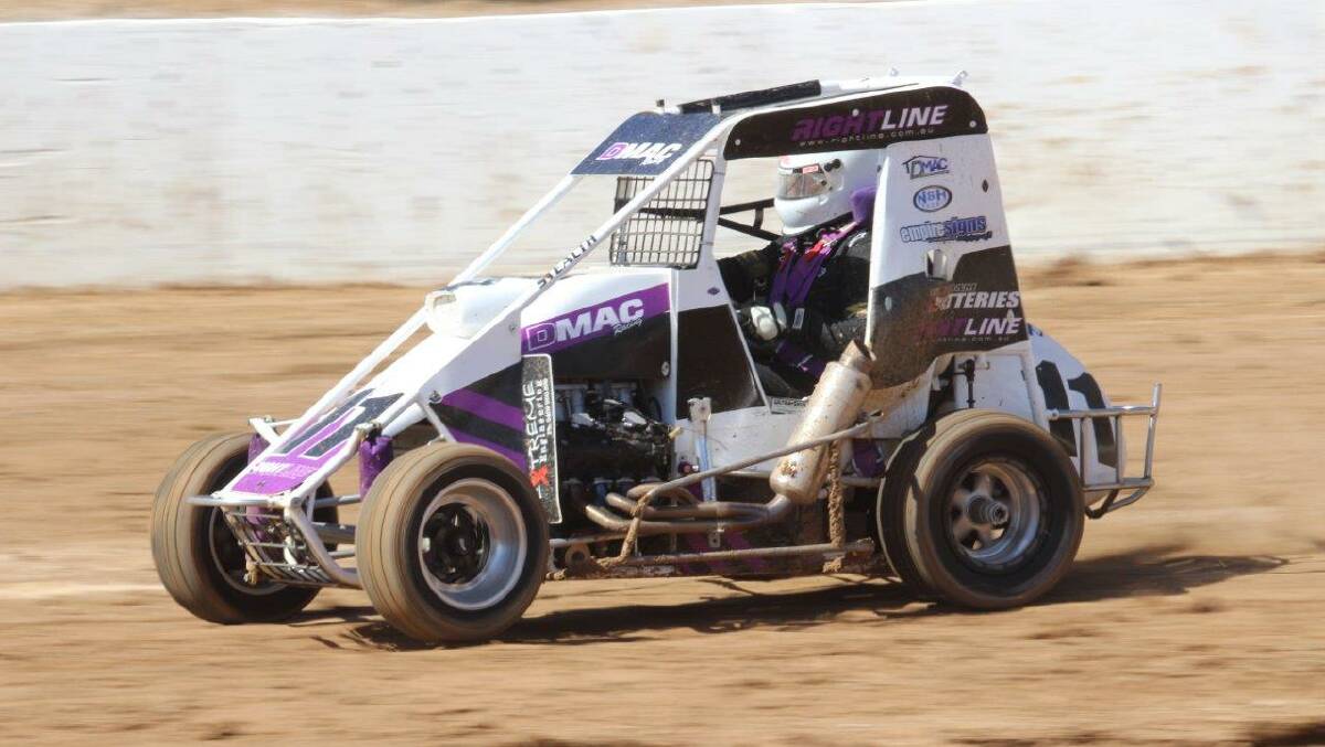 Goulburn Valley Auto Club competitor Louis Rodriguez will be hot in pursuit of the Victorian compact speedcar title at Rushworth Speedway on Saturday night. Picture: VERN PARKER