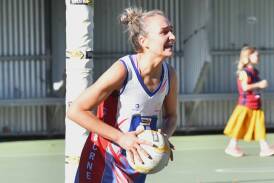 Maddy Stewart returned for her first game for Gisborne since the 2022 preliminary final in Saturday's win over Sandhurst at the QEO. Picture by Adam Bourke