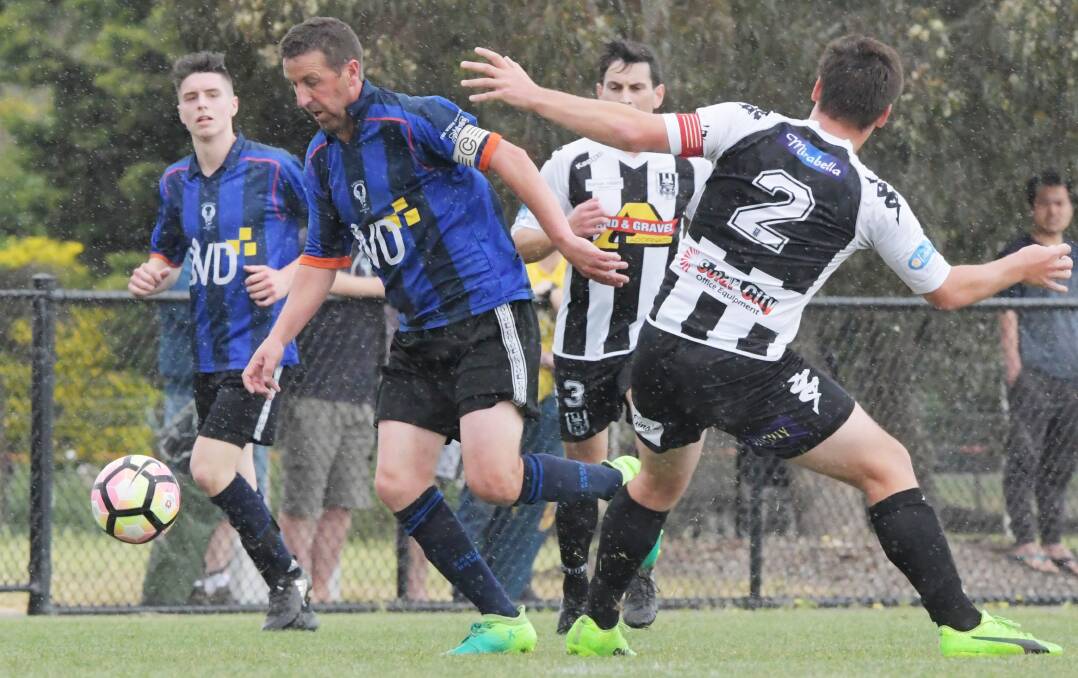 IS THIS THE END: Greg Thomas displays his silky skills to send Eaglehawk forward in last Sunday;s BASL division one grand final against Shepparton South. Picture: DARREN HOWE