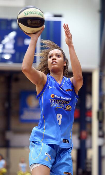HUGE IMPRESSION: Bendigo Spirit import Nayo Raincock-Ekunw is leading the team in points and rebounds in her first season in the WNBL. Picture: GLENN DANIELS