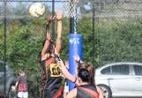 Ava Hamilton has been one of the many keys to Leitchville-Gunbower's resurgence in HDFNL netball through the first three rounds of the 2024 season. Picture by Darren Howe
