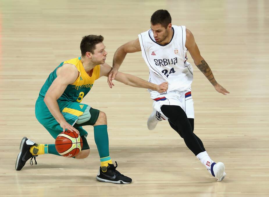 Matthew Dellavedova scored 23 points and dished out 13 assist against Serbia at the Rio Olympic Games.. Picture: Getty Images.