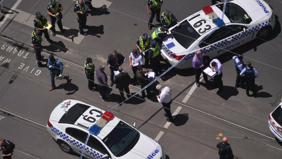 Police responding to the tragic events at Bourke Street on January 20. 