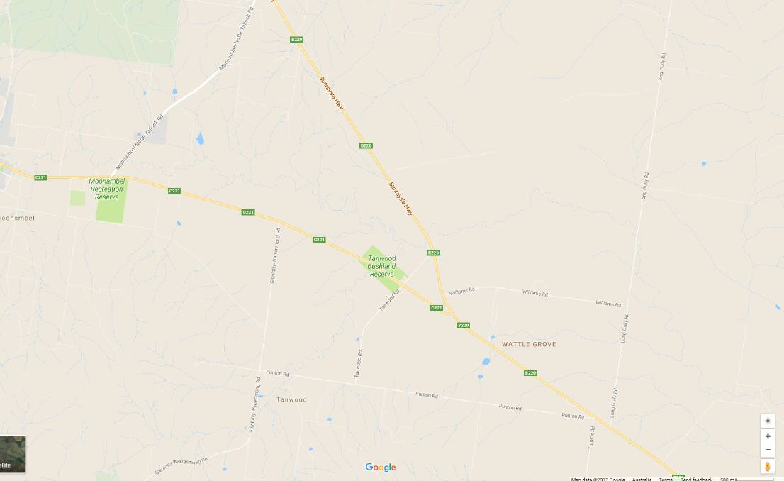 A bus has rolled onto its side on the Sunraysia Highway 500 metres north of Stawell Avoca Road just after 3pm on Saturday. 