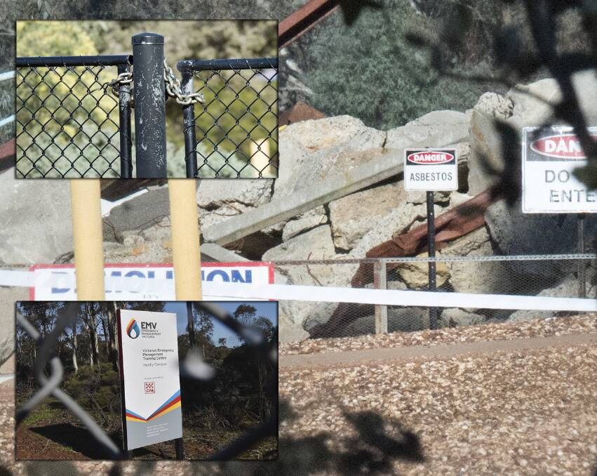 The CFA last year confirmed an industrial waste pile located at its Huntly training facility contained asbestos-ladened tiles. Pictures: DARREN HOWE