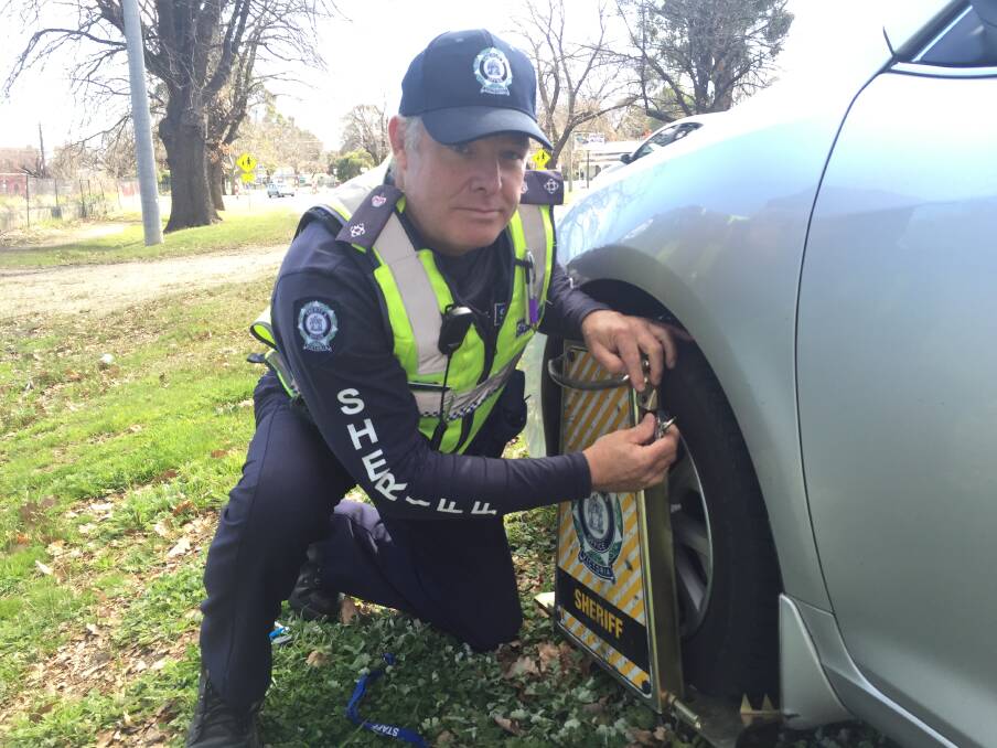 LOCKED UP: Sheriff's Office Loddon Mallee regional manager Roger Williams was part road-block operation on the Pyrenees Highway near Castlemaine. Picture: Supplied 