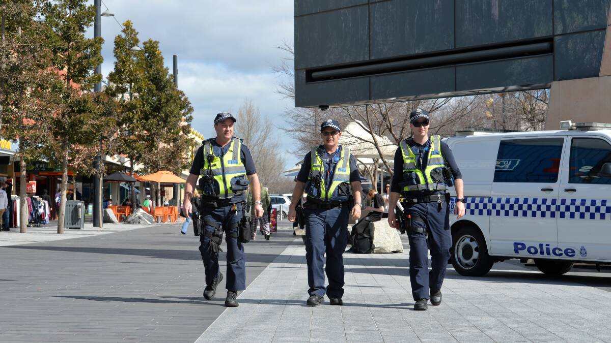 ON THE BEAT: Police have stepped up patrols around Hargreaves Mall, however a more permanent issue is sought to the problem area.