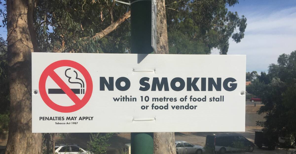 A sign at Lake Weeroona on Australia Day 2018.
