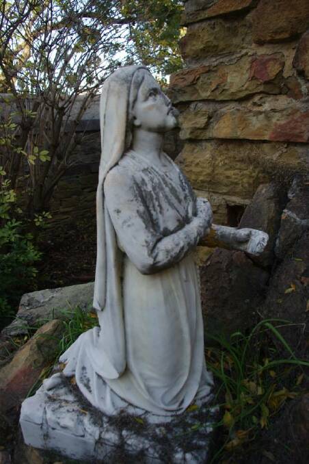 DEVOTION: The Our Lady of Lourdes Grotto outside Catholic College Bendigo. Picture: Angela Morrissey