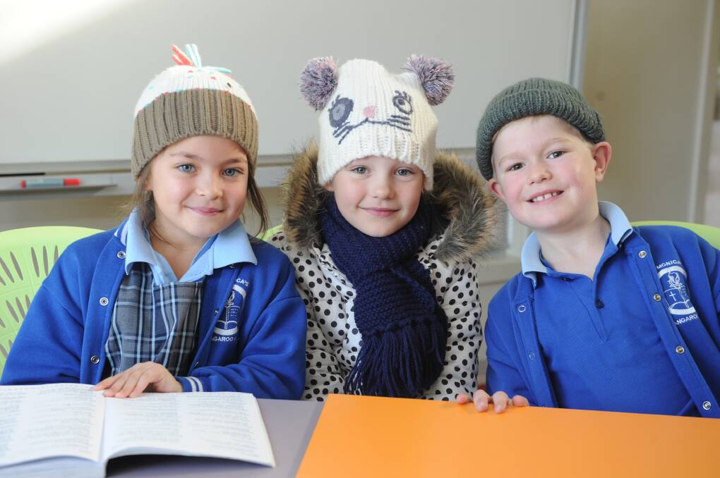 Beanies for brain cancer at St Monica's