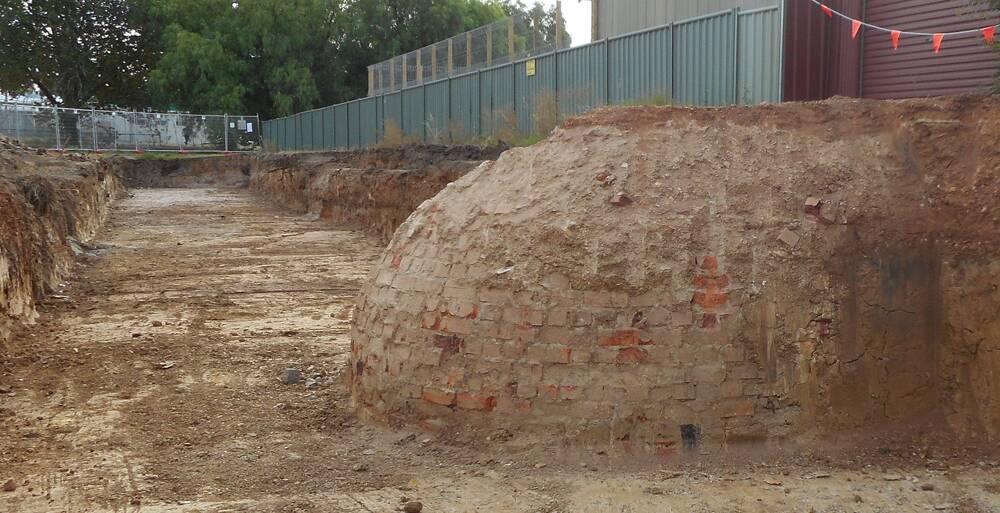 SIGNIFICANT: Heritage Victoria was called in to investigate when a red brick structure was discovered by Coliban Water contractors in April.