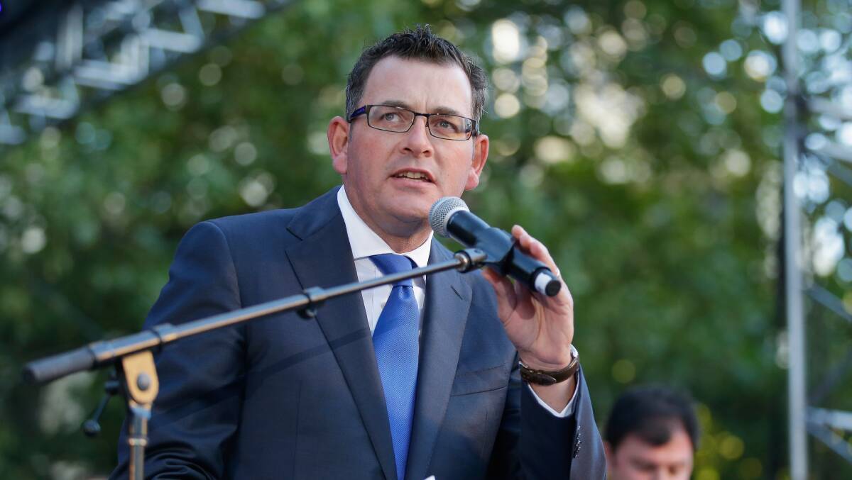 SORRY: Daniel Andrews has issued what was believed to be a world-first apology. Photo by Darrian Traynor, Fairfax Media.