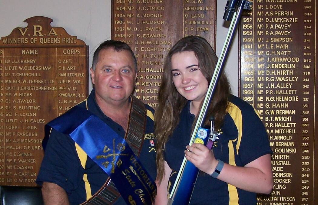 WINNING WAYS: Geoff and Brooke Grenfell after the  Victorian Target Rifle Champion of Champions. Picture: CONTRIBUTED