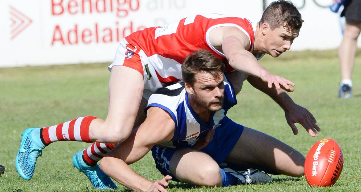 TOP OF HIS GAME: Andrew Collins is certain to remain at Bridgewater for the 2016 Loddon Valley Football Netball League season. Picture: DARREN HOWE