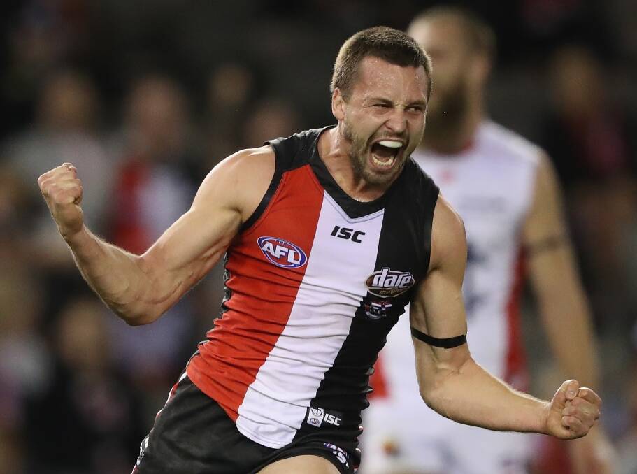 Jarryn Geary is the new St Kilda captain. Picture: GETTY IMAGES