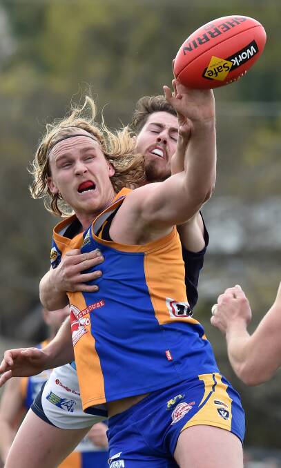 BIG DAY: Golden Square's Dylan Johnstone helped his side to victory over Eaglehawk and he won his first Ron Best Medal. Picture: NONI HYETT