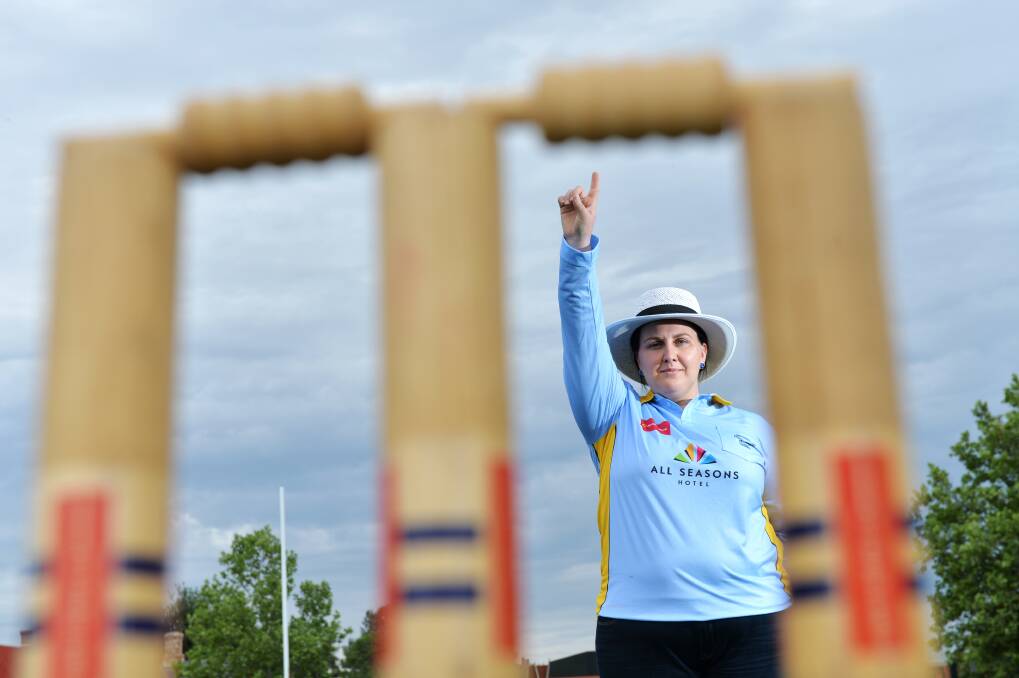 Lisa McCabe is breaking down the barrier of female cricket umpiring in Bendigo. Picture: DARREN HOWE