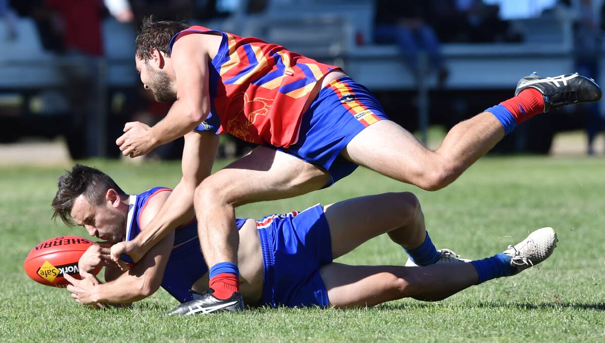RIVALRY: Pyramid Hill and Marong will reacquaint themselves in the LVFNL match of the round on Saturday. Picture: DARREN HOWE