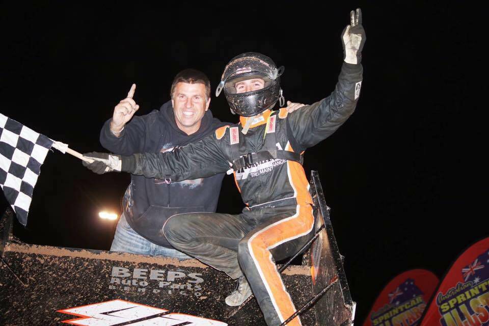 Rusty Hickman celebrates his win. Picture: CONTRIBUTED