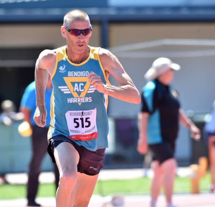 LEADING CHANCE: Bendigo Harriers veteran Peter Cowell will compete in the 500m and the 8km cross-country at the World Masters Track and Field Championships in Perth. Picture: GLENN DANIELS