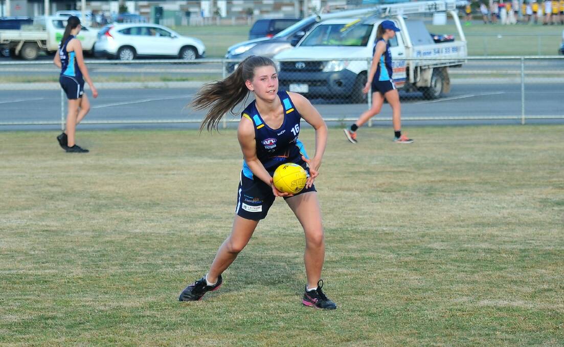 It wasn't just the boys who hit the track on Monday night. The Pioneers' girls showed plenty of class. Picture: ADAM BOURKE