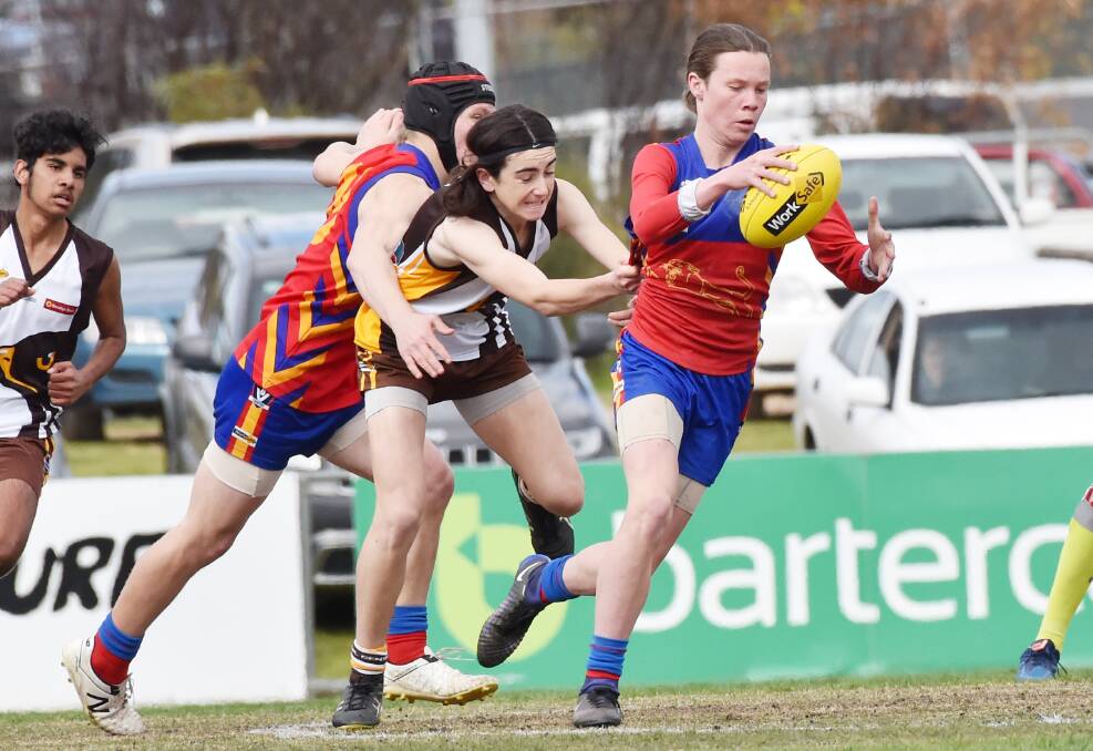 Marong proved too good for Huntly in the under-16 reserves. Picture: DARREN HOWE