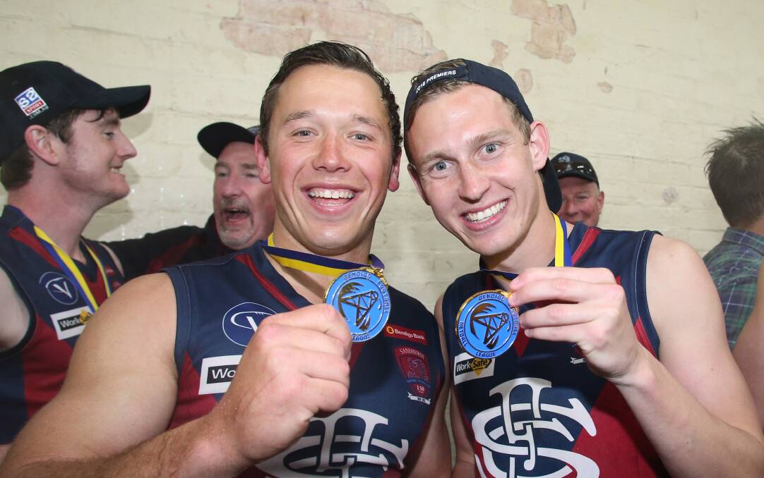 Koe Ngawati, left, has left Sandhurst to play with Thomastown in the Northern Football League. Picture: GLENN DANIELS
