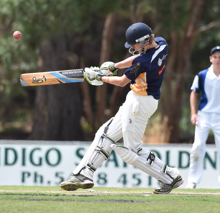 PULL SHOT: James Ryan is down to the final 18 for the Victoria Country under-17 cricket squad. Picture: GLENN DANIELS