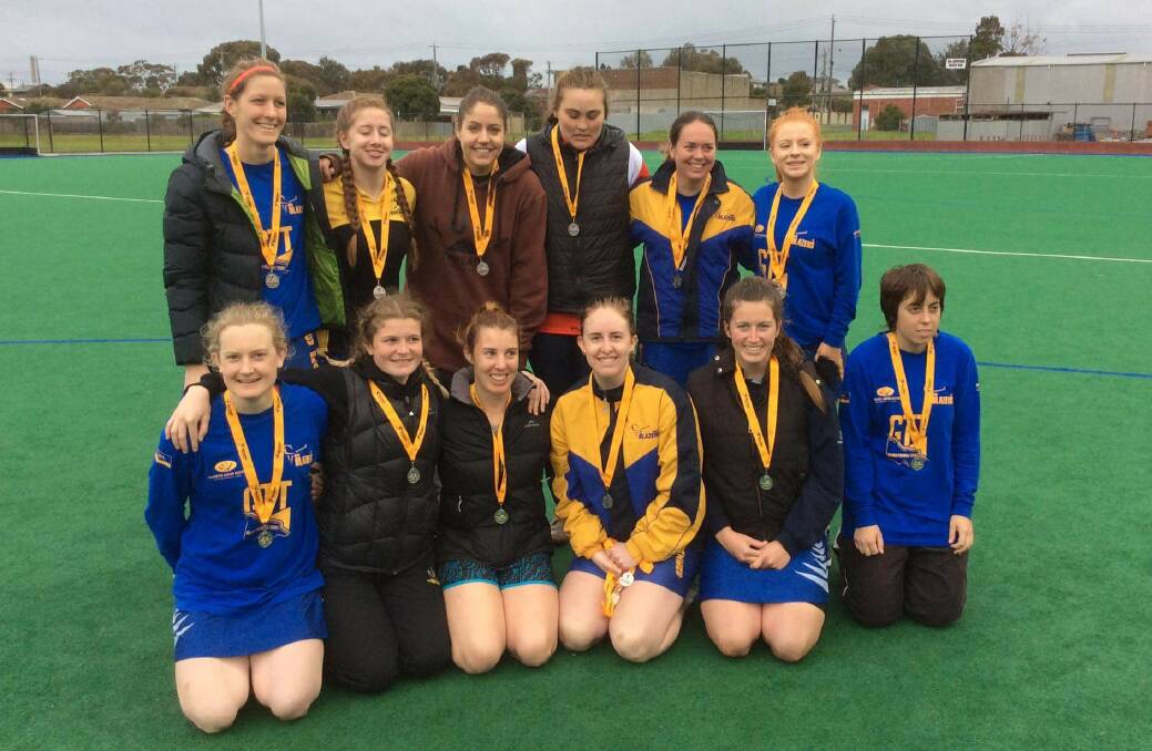 WELL PLAYED: The Central Victorian Hockey Association's women's team after it won a silver medal at the country championships. Picture: CONTRIBUTED