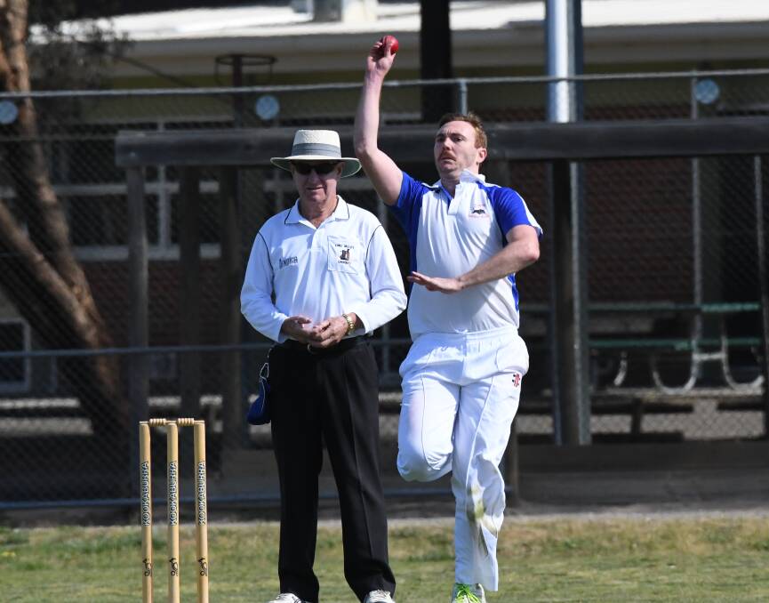 WICKETS: Marong opening bowler Tom Wilson. Picture: ADAM BOURKE