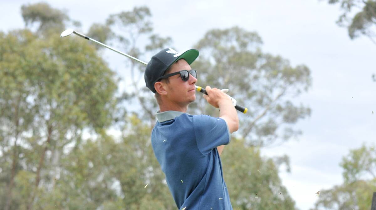 LATE CHARGE: Lucas Herbert played some brilliant shots in the final round of the Queensland Open at Brisbane Golf Club.