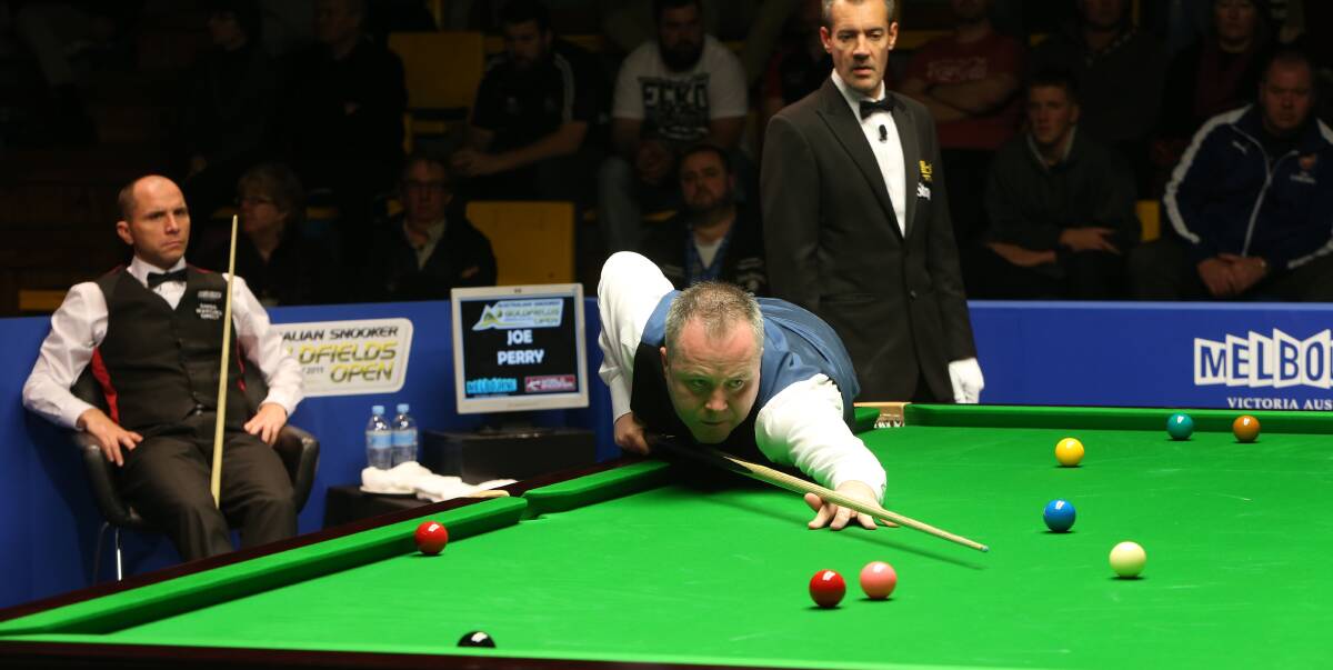 CLASS ACT: John Higgins on his way to winning his quarter-final clash with Joe Perry at the Australian Snooker Goldfields Open. Picture: DARREN HOWE