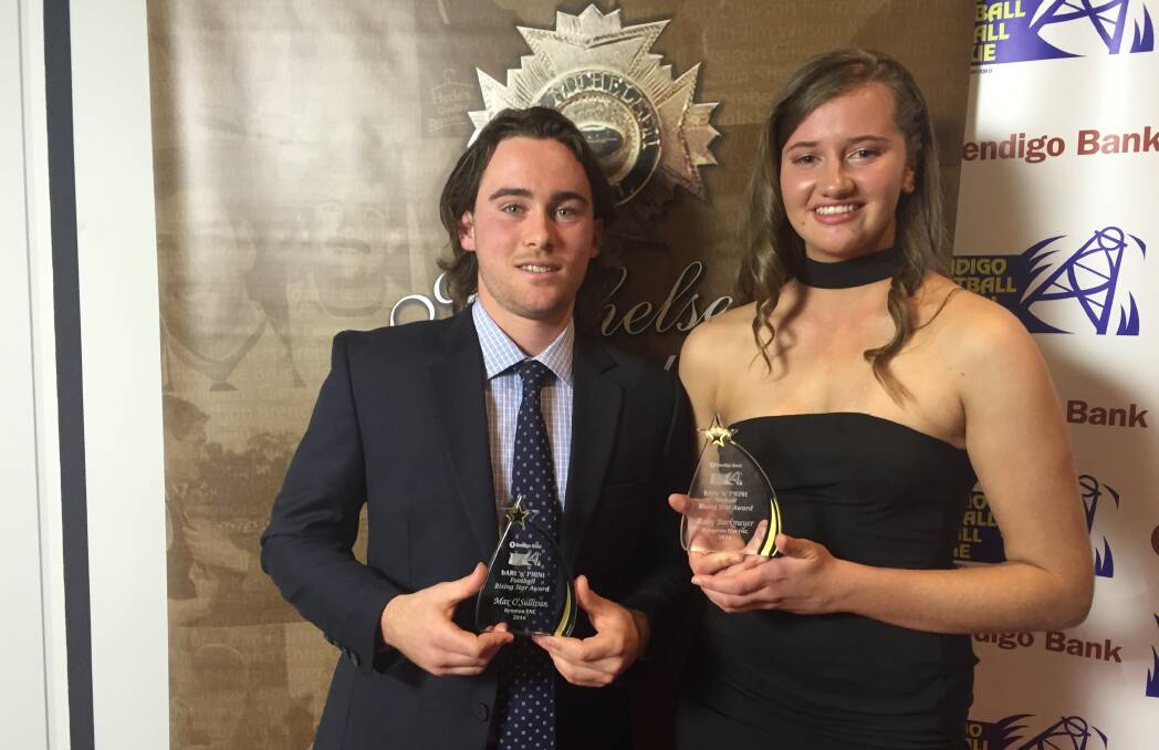YOUNG GUNS: Rising Star Award winners Max O'Sullivan (Kyneton) and Ruby Barkmeyer (Kangaroo Flat).