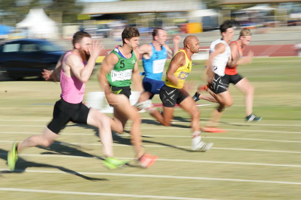 Action from the 70m sprint. Picture: DARREN HOWE
