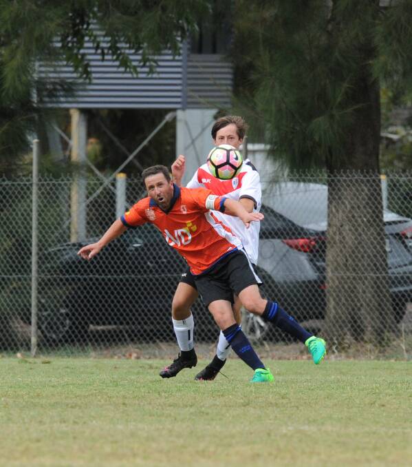 HARD TO STOP: Eaglehawk captain Greg Thomas is one of the most dangerous midfielders/forwards in the Bendigo Amateur Soccer League. Picture: NONI HYETT