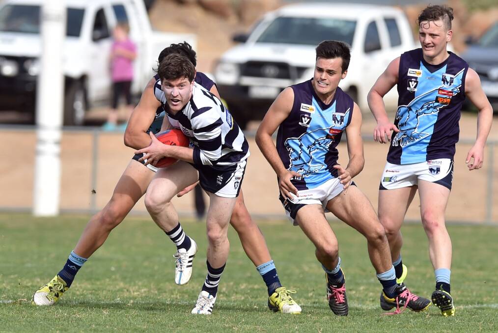 IN DOUBT: Strathfieldsaye premiership player Tom Dowd injured his ankle in the second semi-final loss to Eaglehawk.