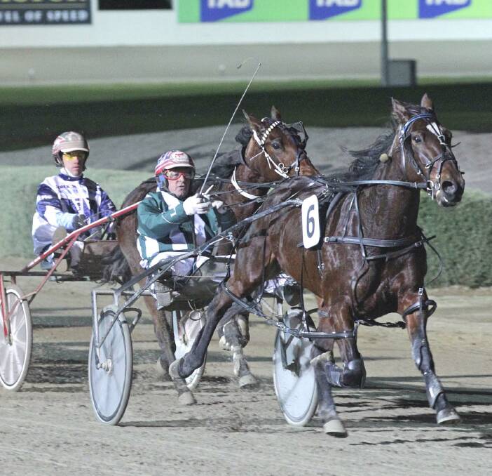 TOP CLASS: Morton Plains surges clear to win the Vicbred Super Series final for three-year-old fillies at Melton. Picture: STUART McCORMICK